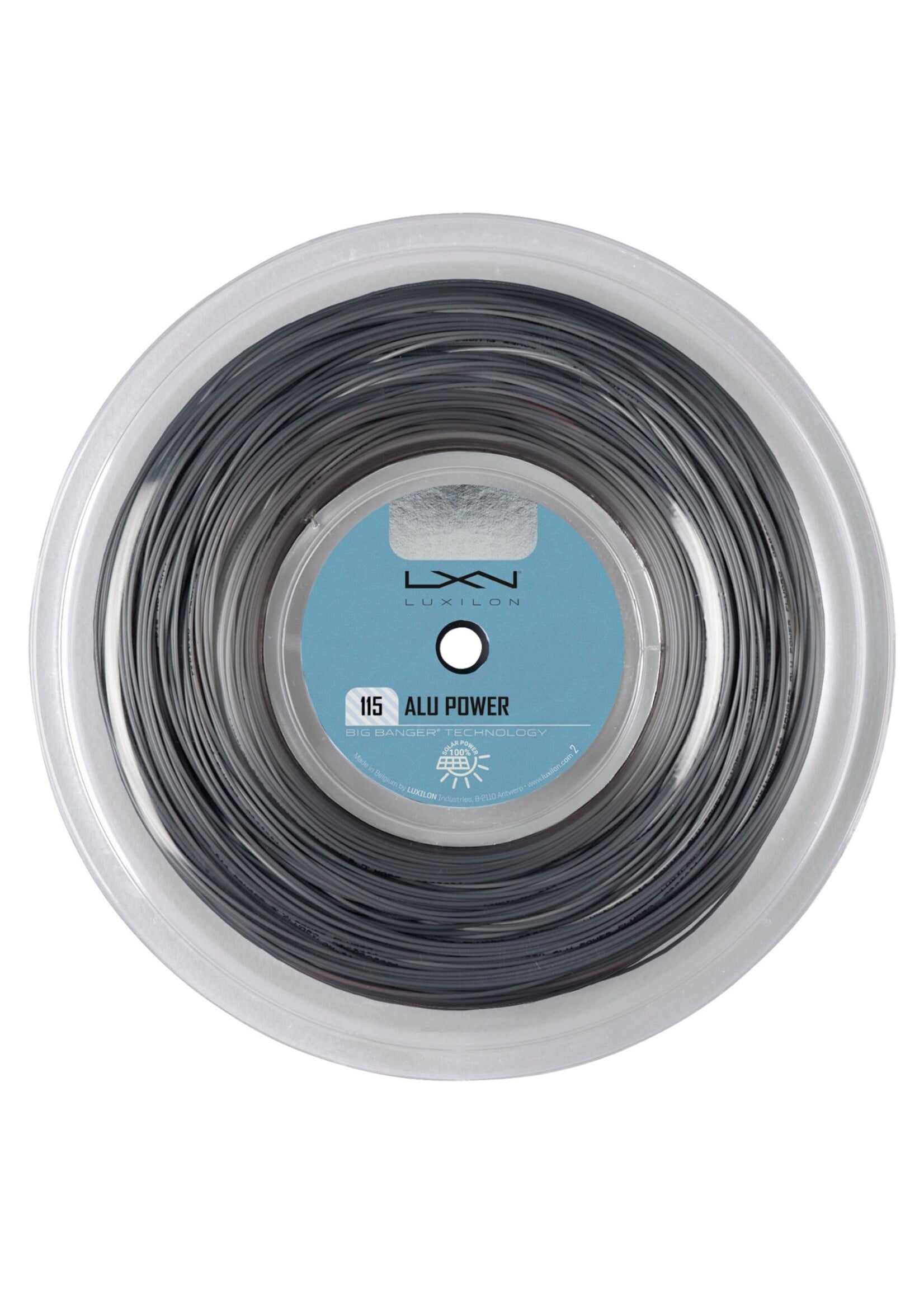 Luxilon Luxilon Alu Power Rollo de Cuerda de Tenis Plateado 115/18