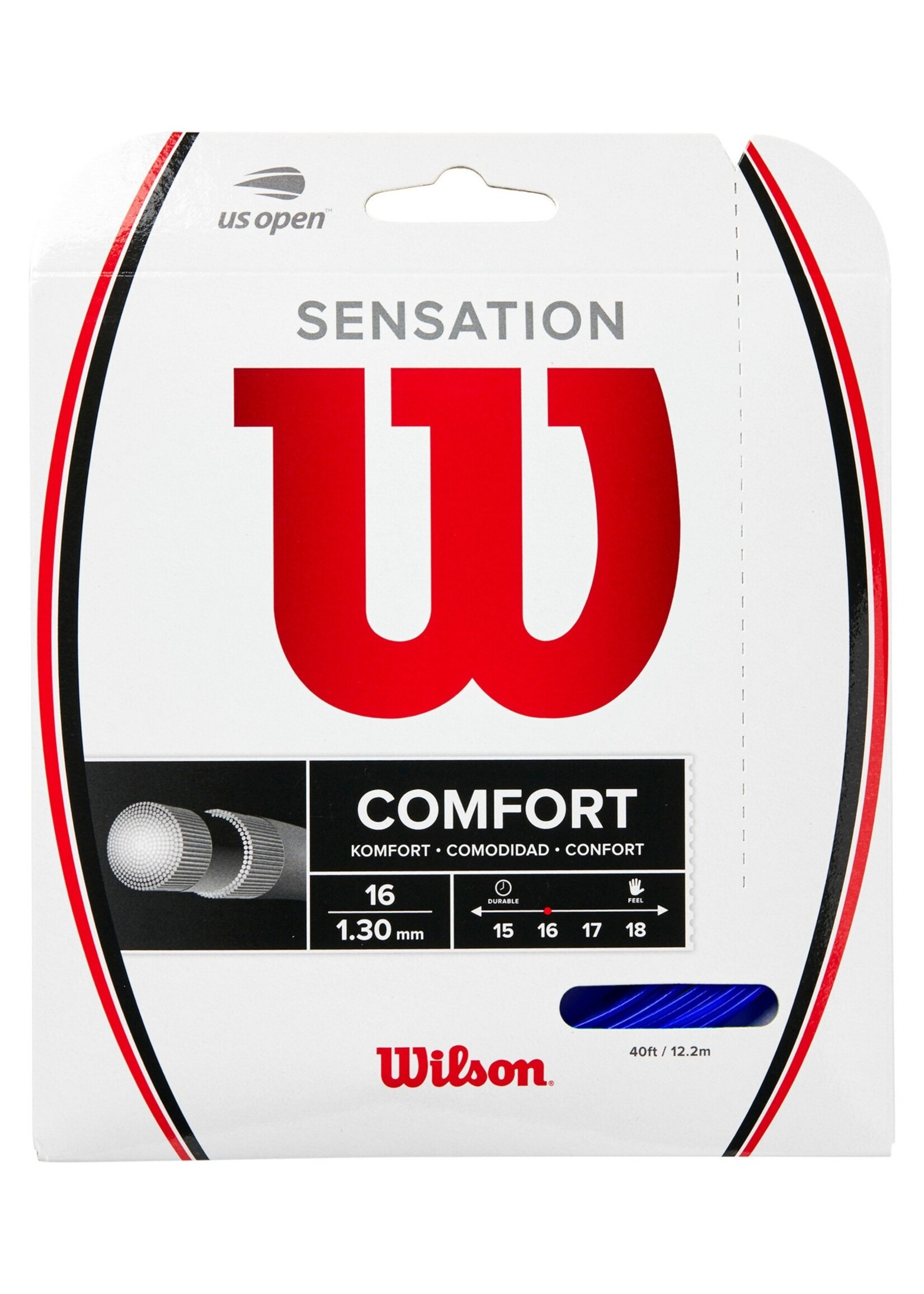 Wilson Wilson Sensation Corda de Tênis Azul 130/16