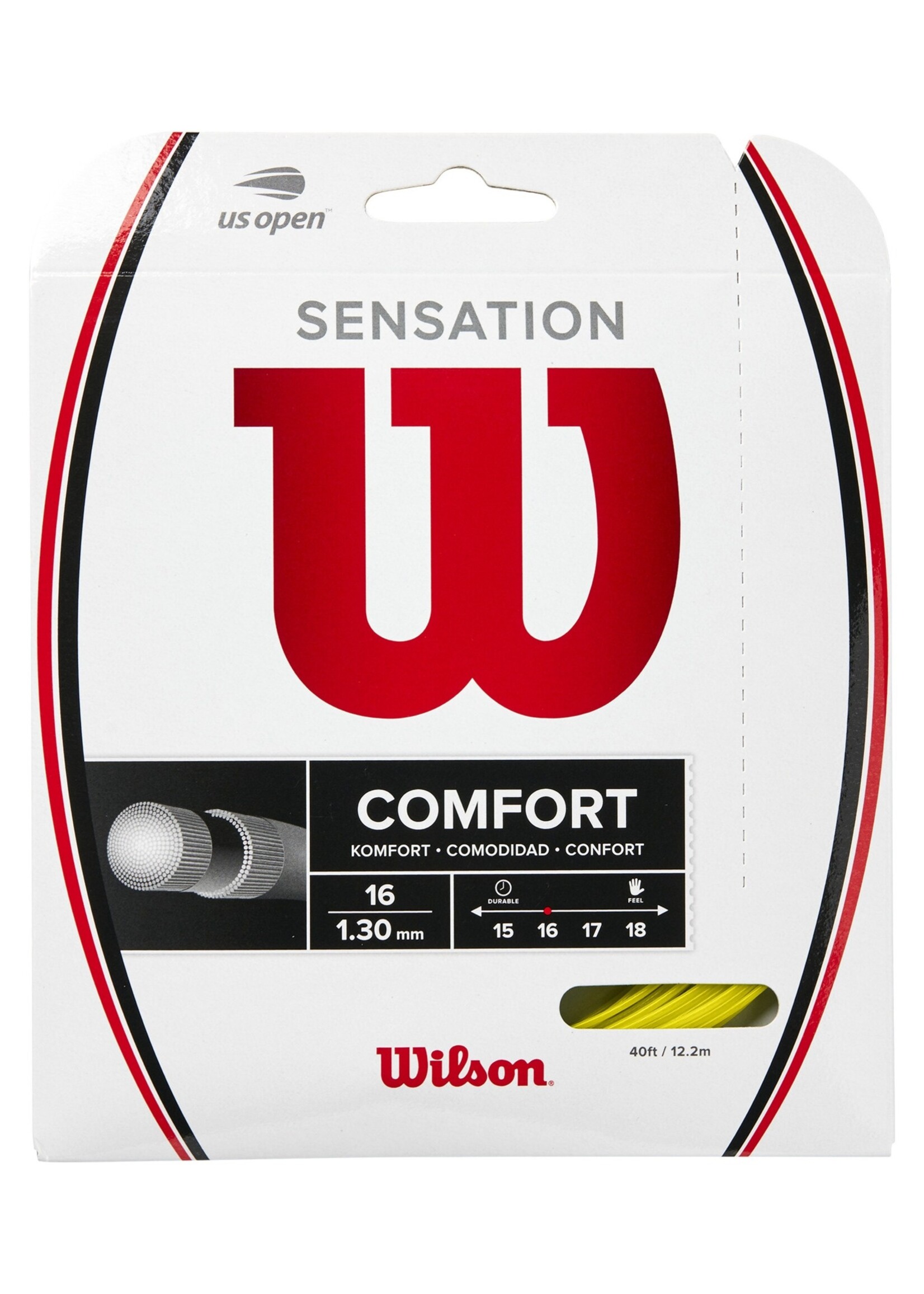 Wilson Wilson Sensation Corda de Tênis Amarelo 130/16