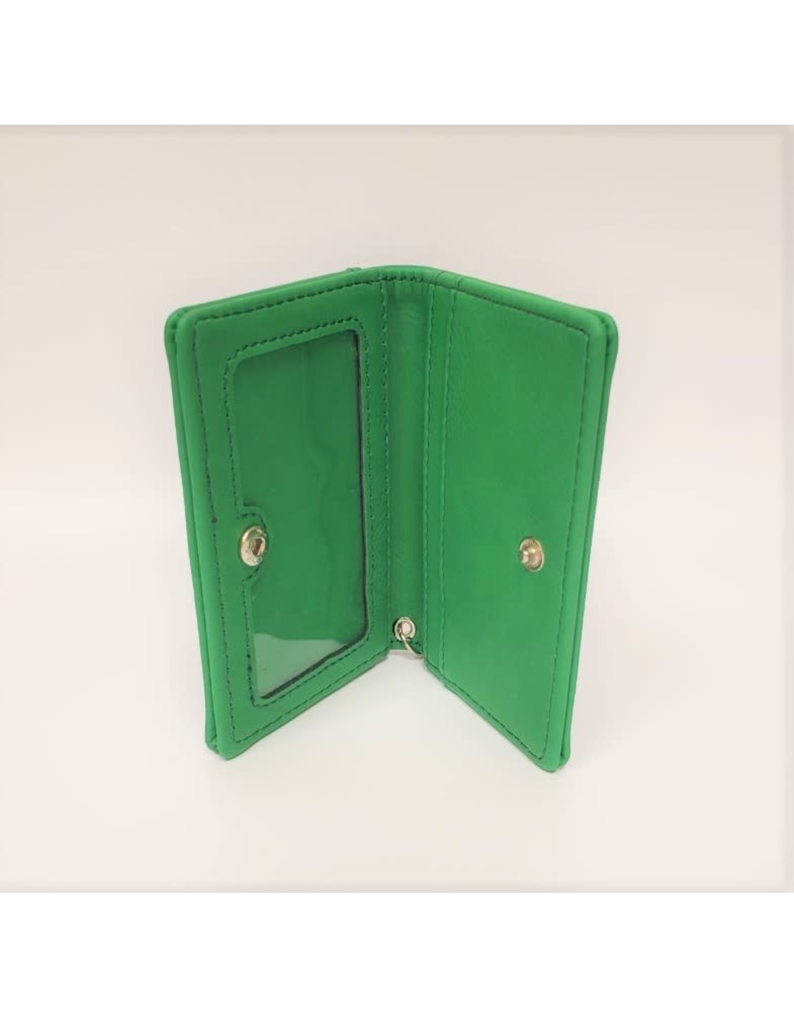 LXG VELOUR ID HOLDER - GREEN