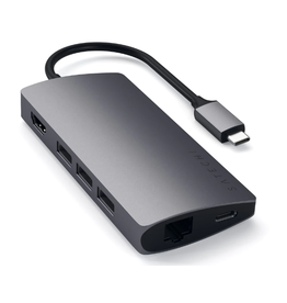 SATECHI SATECHI TYPE-C MULTIPORT ADAPTER 4K w/ ETHERNET V2 - SPACE GRAY
