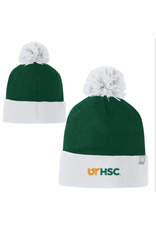 CHAMPION UTHSC CHAMPION BEANIE w/ POM - GRN/WHT