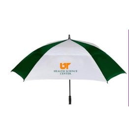 STORM DUDS SQUARE 62" AUTO OPEN VENTED GOLF UMBRELLA - FOREST/WHITE