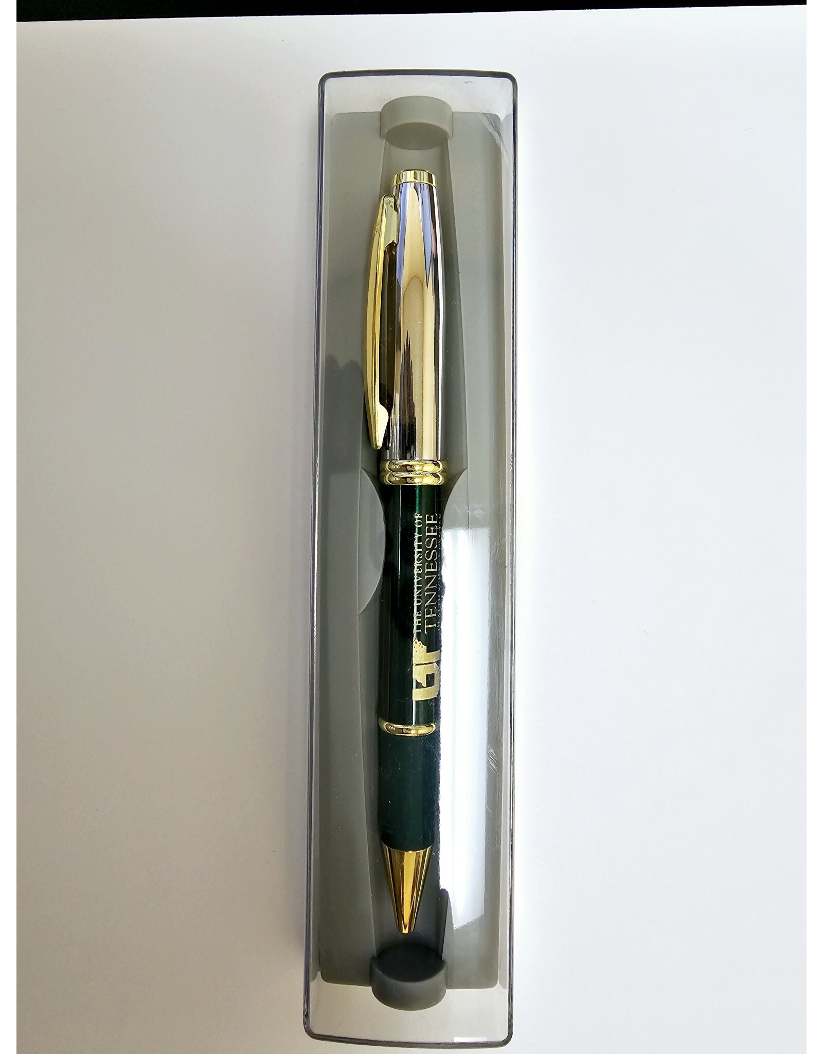 CREST CLASSIS BALLPOINT PEN - GREEN w/ LASER ENGRAVED IMPRINT