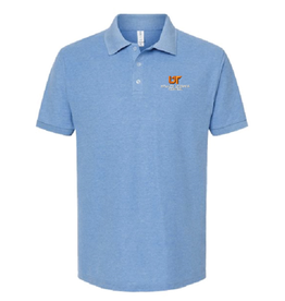 TULTEX TULTEX UNISEX 50/50 SPORT POLO LIGHT BLUE HEATHER