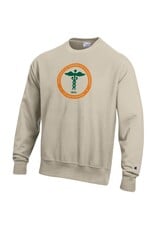 CHAMPION MEDICINE SEAL REVERSE WEAVE CREW OATMEAL HEATHER