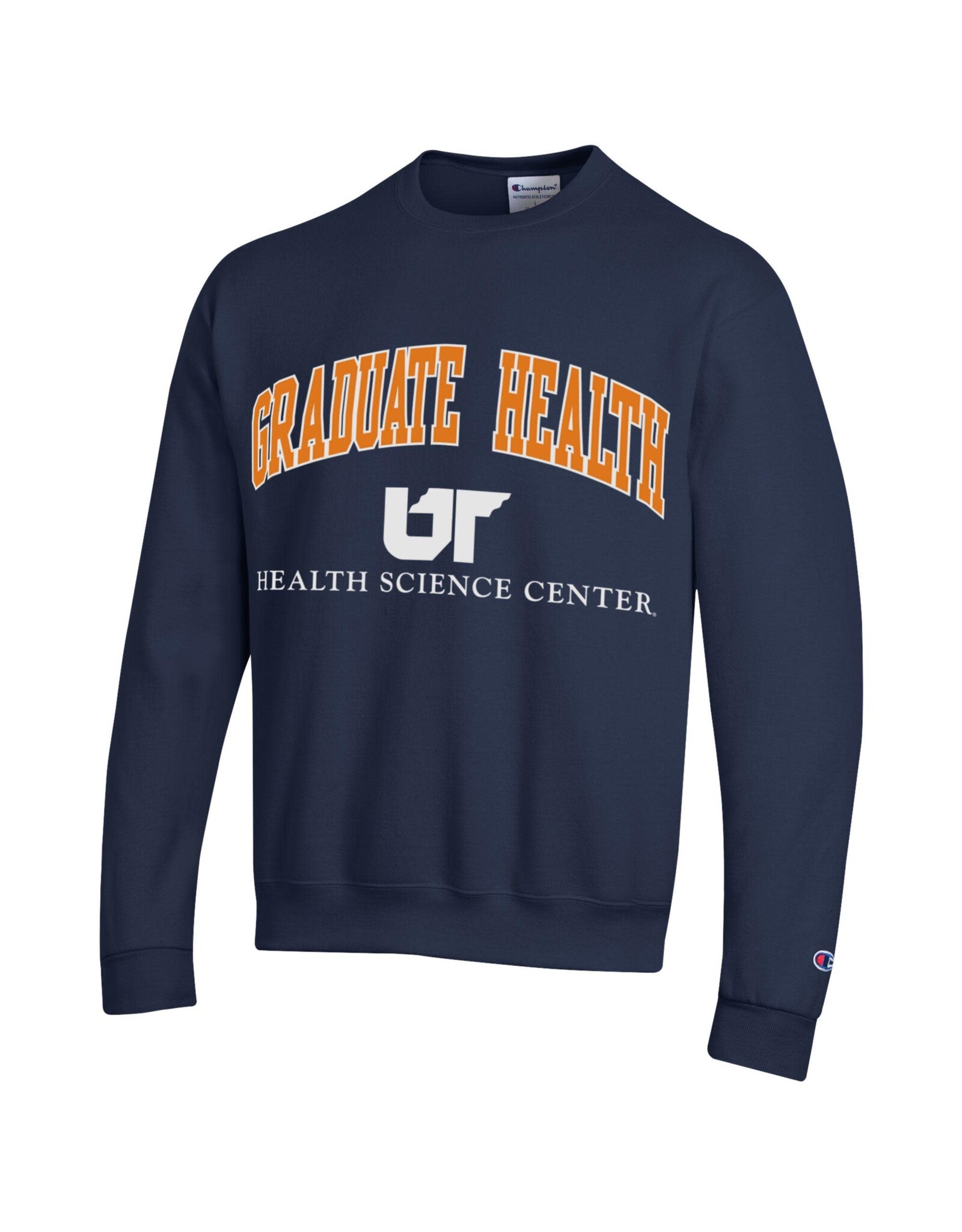 CHAMPION (REG. $20) GRADUATE HEALTH CHAMPION POWERBLEND FLEECE CREW - MARINE NAVY