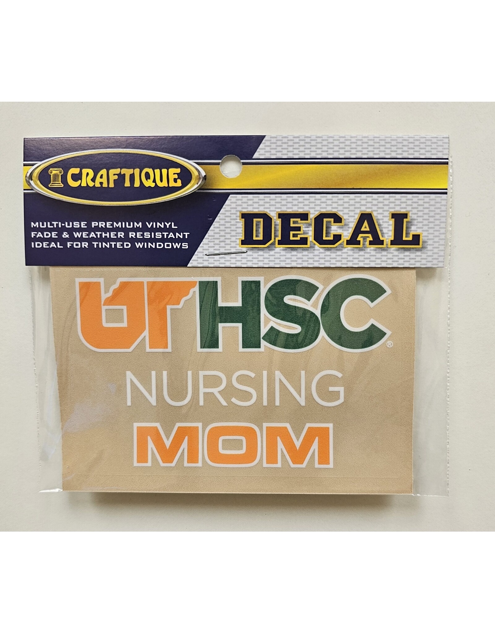 CRAFTIQUE DECAL UTHSC NURSING MOM