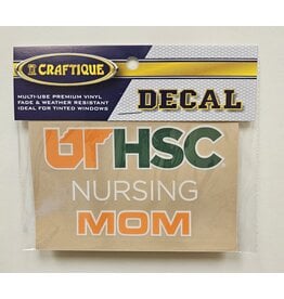 CRAFTIQUE DECAL UTHSC NURSING MOM