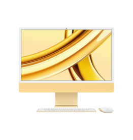 APPLE YELLOW 24" IMAC w/ RETINA 4.5K DISPLAY: APPLE M3 CHIP w/ 8-CORE CPU & 10-CORE GPU, 256GB SSD