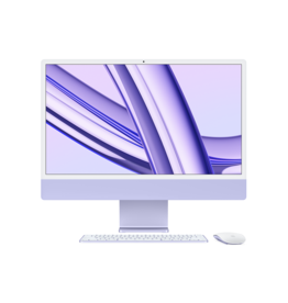 APPLE PURPLE 24" IMAC w/ RETINA 4.5K DISPLAY: APPLE M3 CHIP w/ 8-CORE CPU & 10-CORE GPU, 256GB SSD