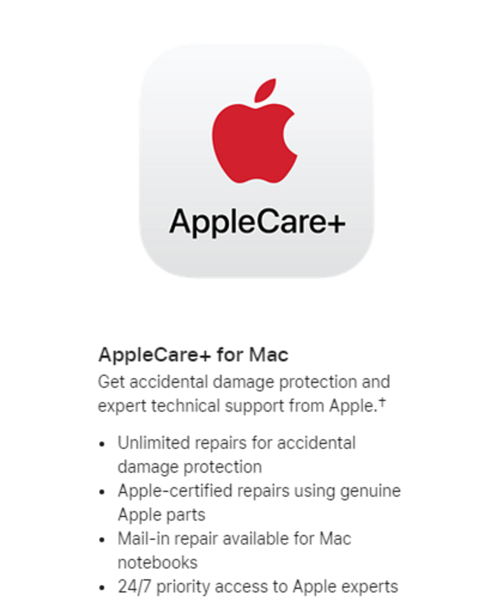 APPLE APPLECARE + 16-INCH MACBOOK PRO (M4)