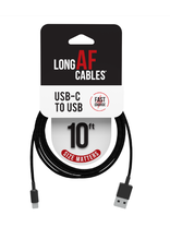 LONG AF 10FT CHARGE & SYNC CABLE USB-A TO USB-C