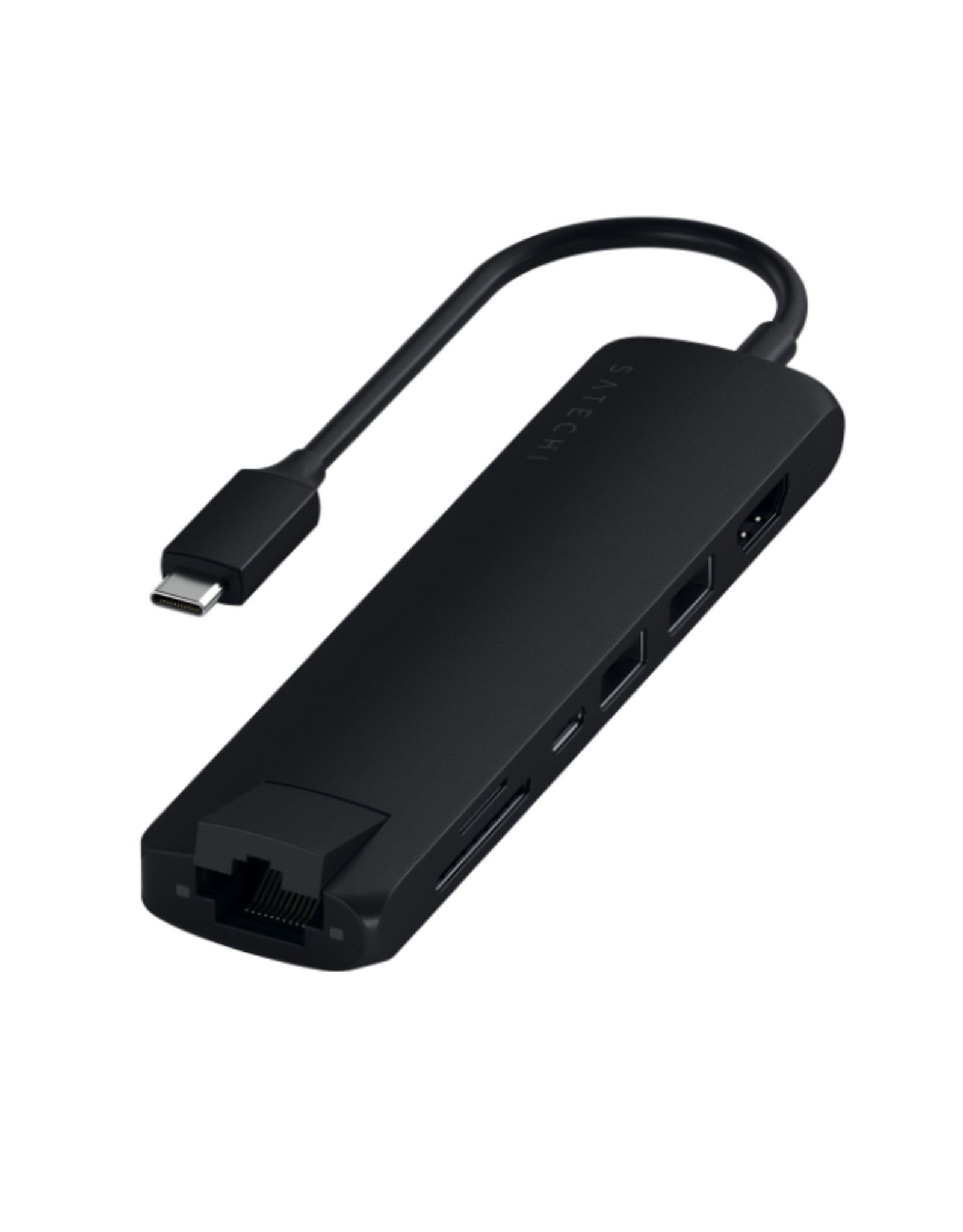 SATECHI SATECHI 7-N-1 USB-C SLIM MULTIPORT w/ ETHERNET ADAPTER SPACE GRAY