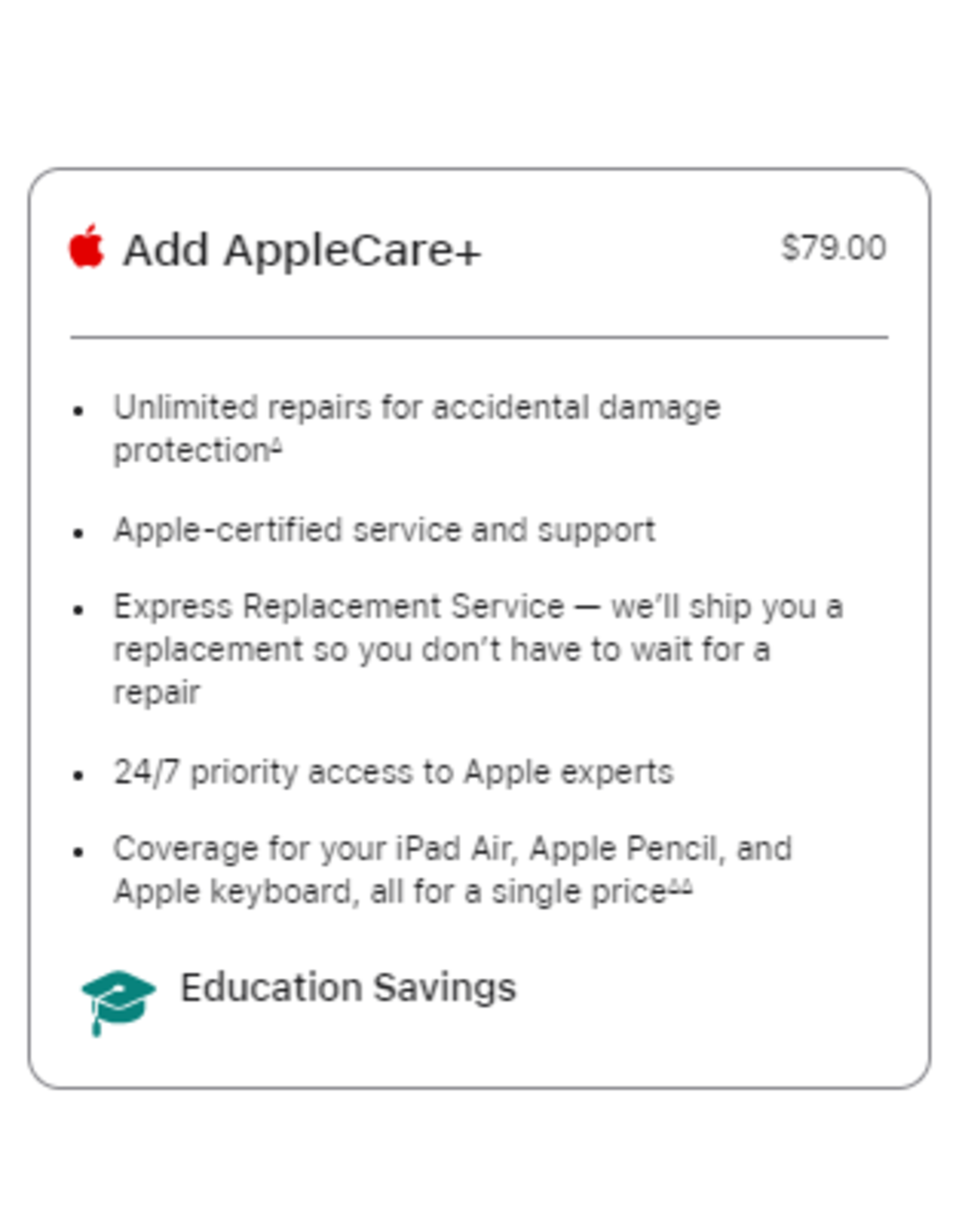 APPLE APPLECARE+ 13-INCH IPAD AIR (M2)