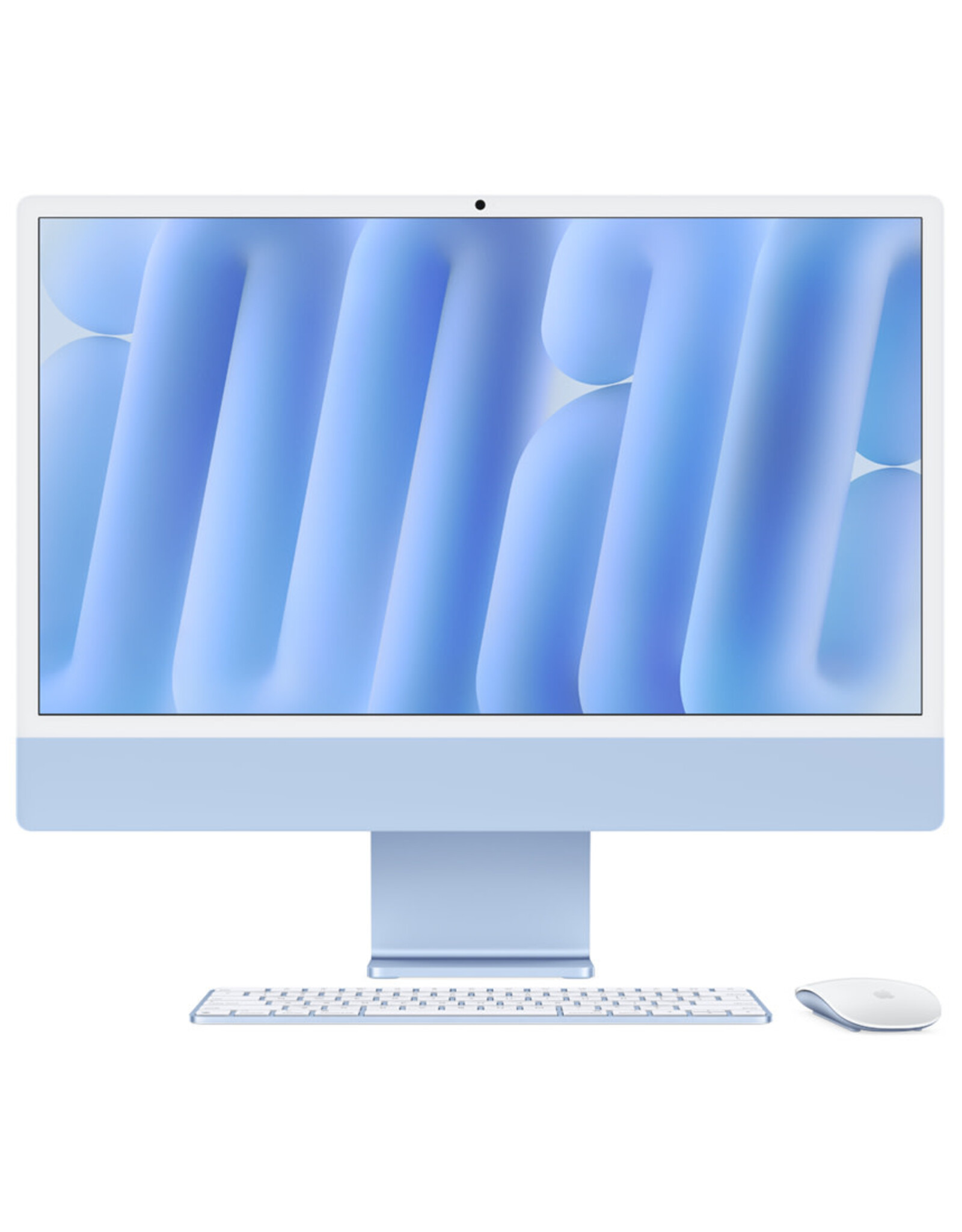 APPLE BLUE 24" IMAC w/ RETINA 4.5K DISPLAY: APPLE M4 CHIP w/ 10-CORE CPU & 10-CORE GPU, 16GB, 256GB SSD