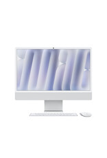 APPLE SILVER 24" IMAC w/ RETINA 4.5K DISPLAY, NANO-TEXTURE GLASS: APPLE M4 CHIP w/ 10-CORE CPU & 10-CORE GPU, 16GB, 256GB SSD
