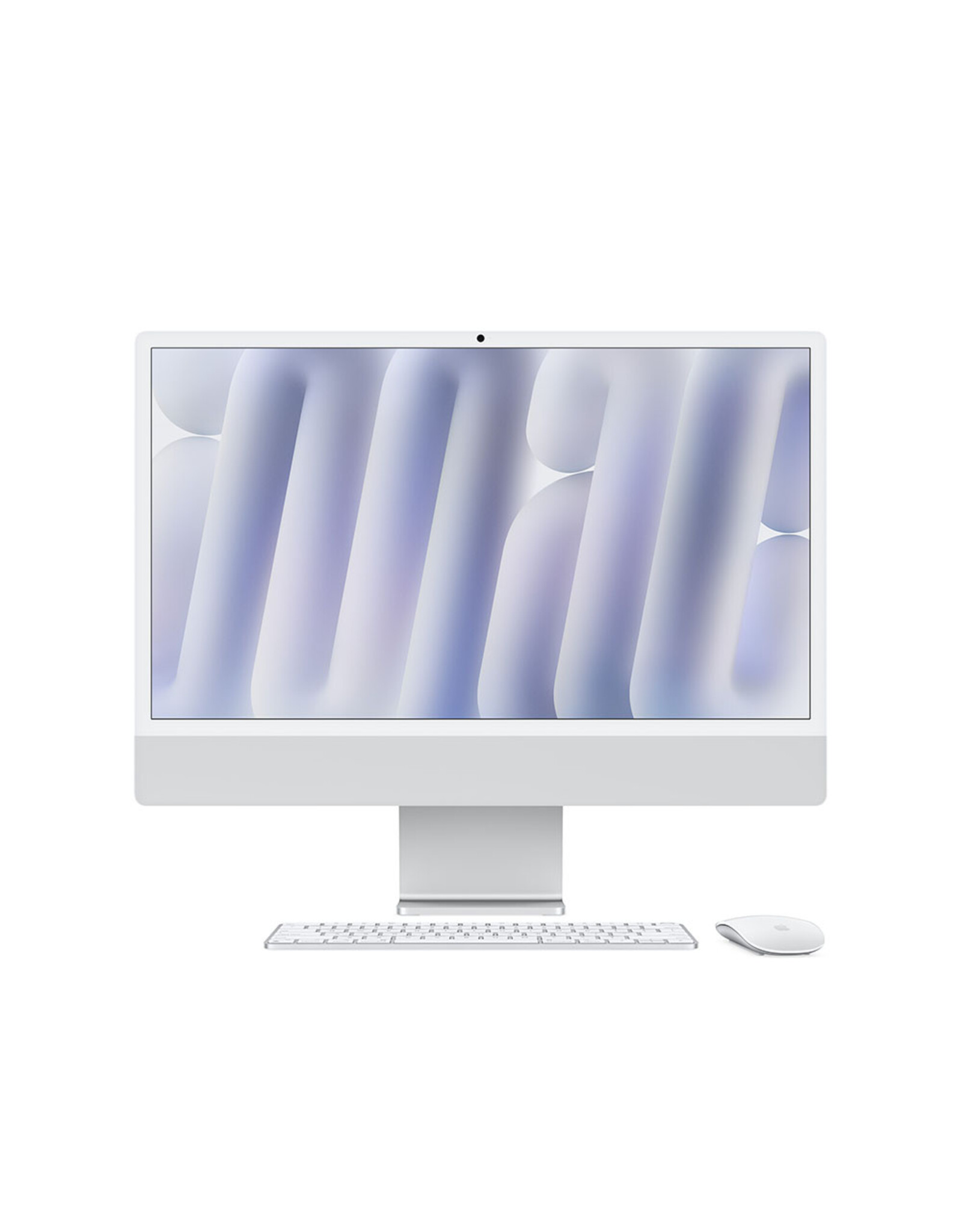 APPLE SILVER 24" IMAC w/ RETINA 4.5K DISPLAY, NANO-TEXTURE GLASS: APPLE M4 CHIP w/ 10-CORE CPU & 10-CORE GPU, 16GB, 256GB SSD