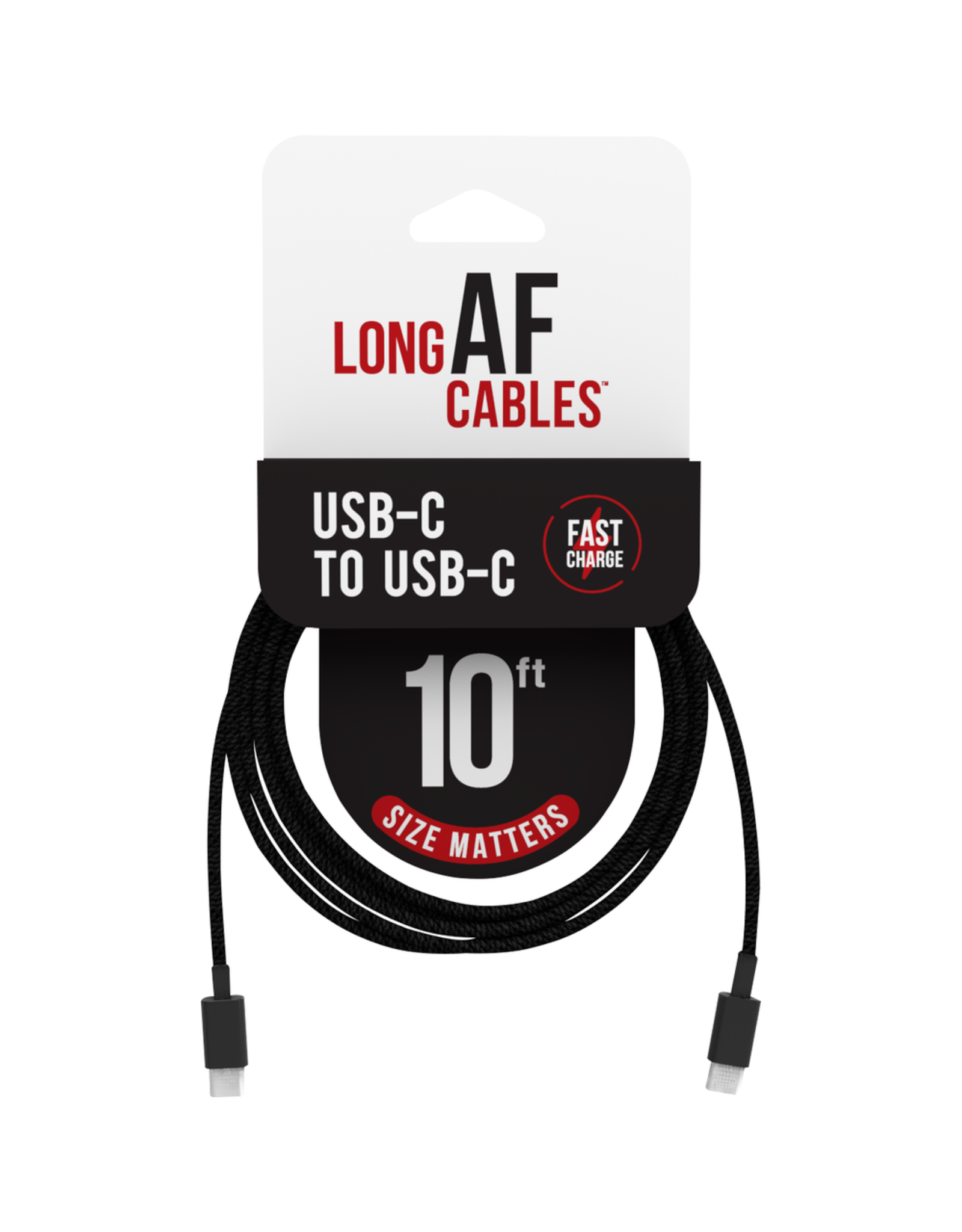 LONG AF 10FT CHARGE & SYNC CABLE USB-C TO USB-C