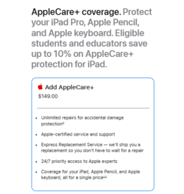 APPLE APPLECARE+ 13-INCH IPAD PRO