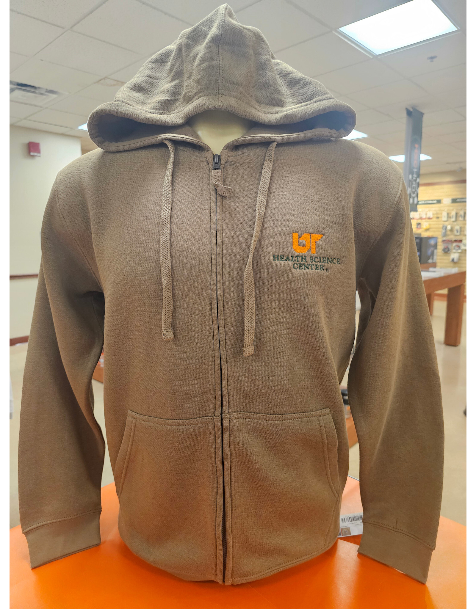 CI SPORT UNISEX FULL ZIP FLEECE COYOTE BROWN