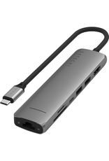 SATECHI SATECHI 7-N-1 USB-C SLIM MULTIPORT w/ ETHERNET ADAPTER SPACE GRAY