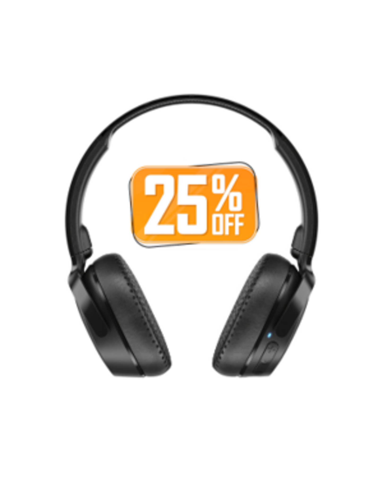 SKULLCANDY (25% OFF) SKULLCANDY RIFF 2 ON-EAR HEADPHONES - TRUE BLACK
