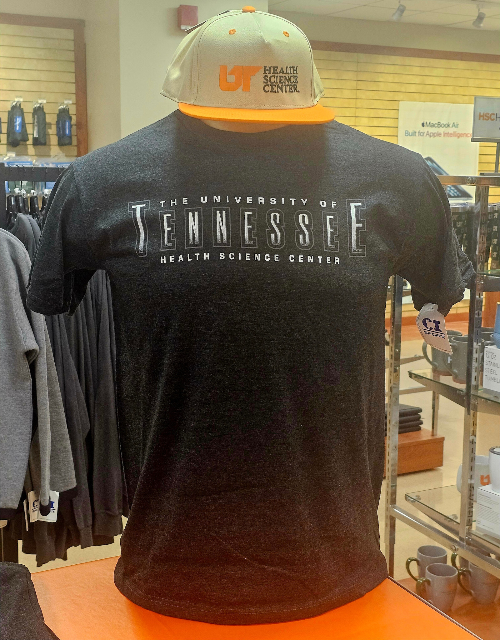 CI SPORT UTHSC LIGHT WEIGHT HEATHERED TEE