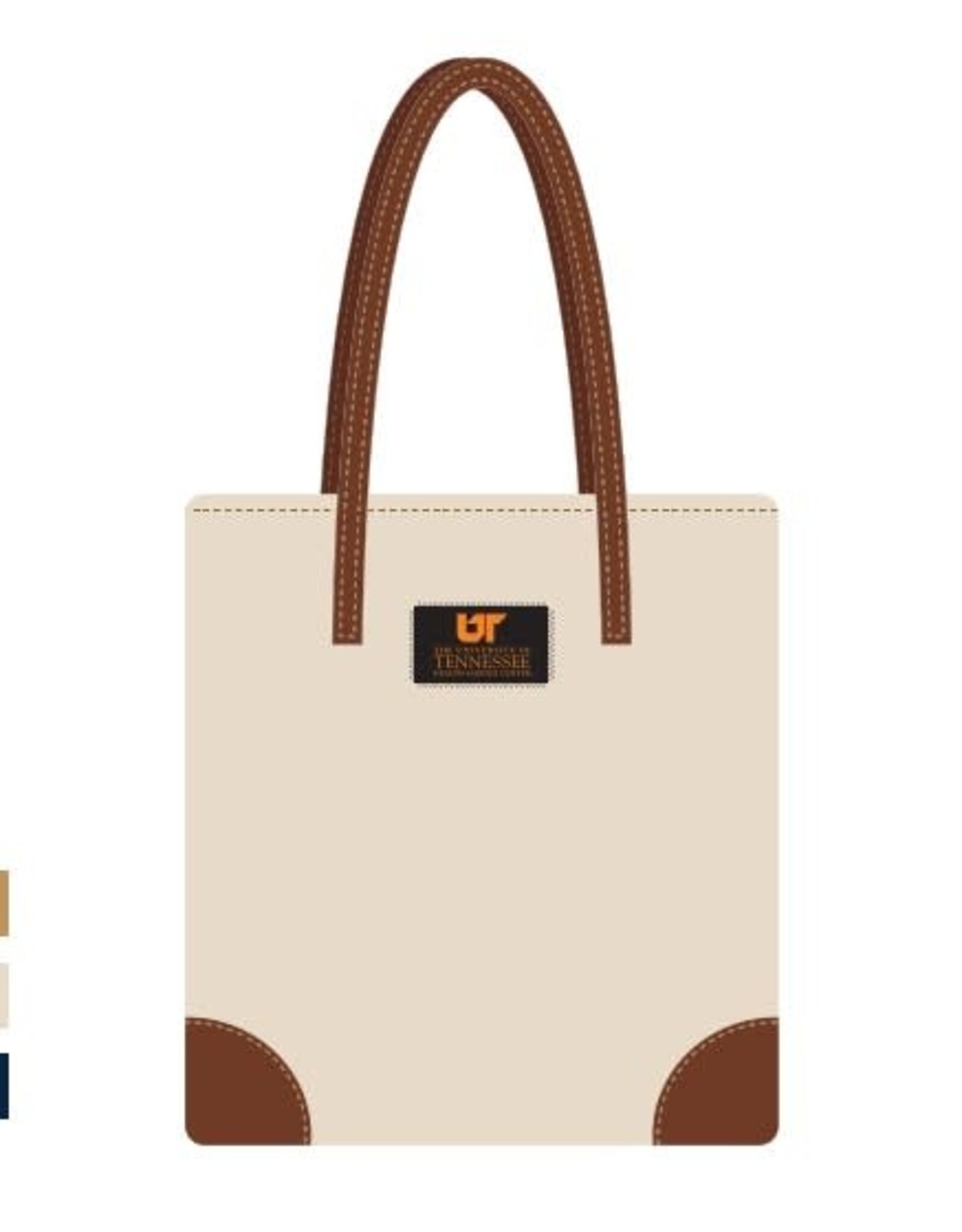 SANTA FE TOTE w/ EMBROIDERED PATCH NATURAL