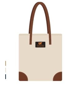 SANTA FE TOTE w/ EMBROIDERED PATCH NATURAL