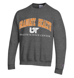 CHAMPION (REG. $40) GRADUATE HEALTH CHAMPION POWERBLEND FLEECE CREW - GRANITE  LARGE