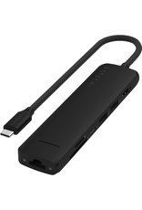 SATECHI SATECHI 7-N-1 USB-C SLIM MULTIPORT w/ ETHERNET ADAPTER BLACK