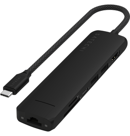 SATECHI SATECHI 7-N-1 USB-C SLIM MULTIPORT w/ ETHERNET ADAPTER BLACK