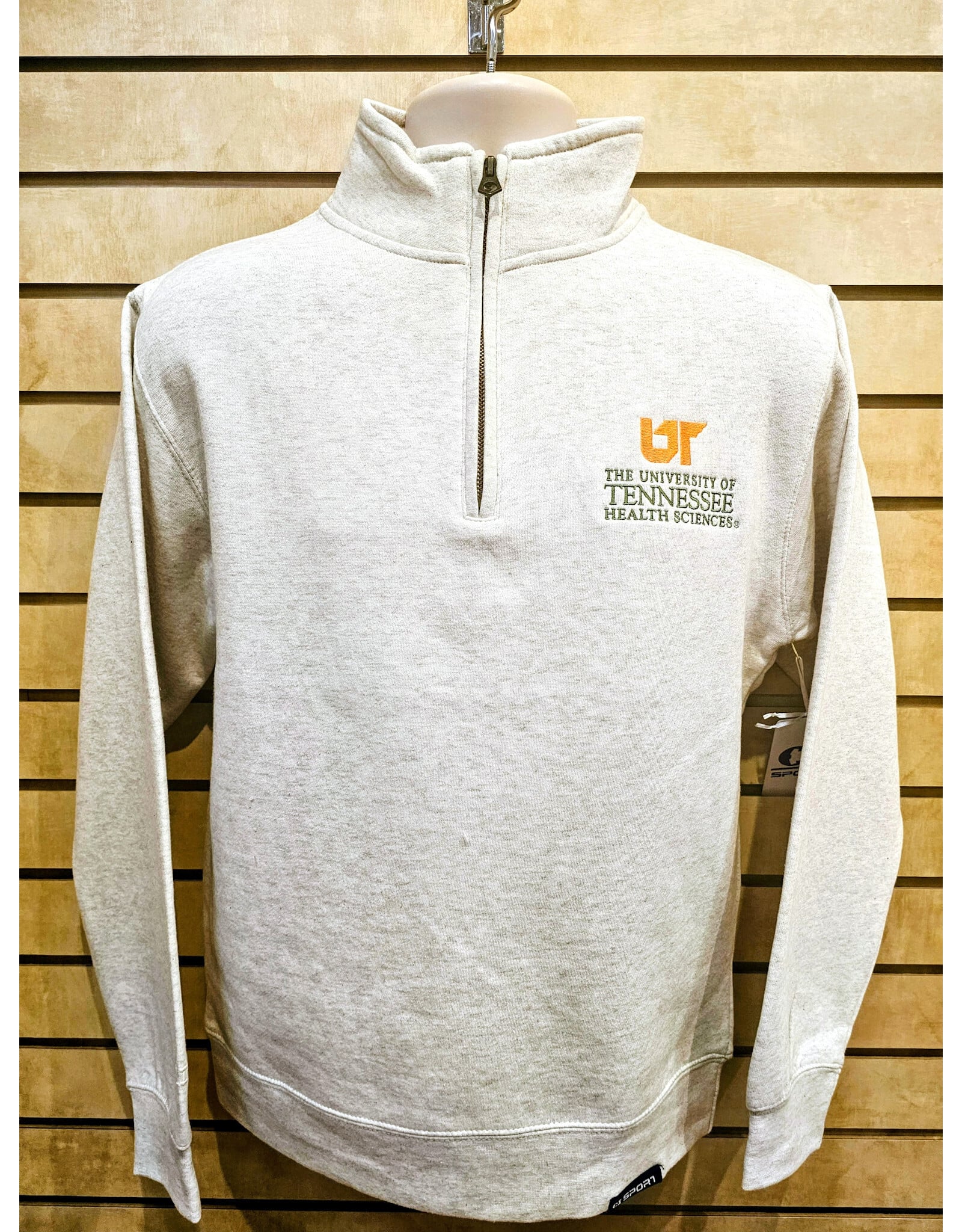 CI SPORT UTHSC EMBROIDERED OATMEAL QUARTER ZIP