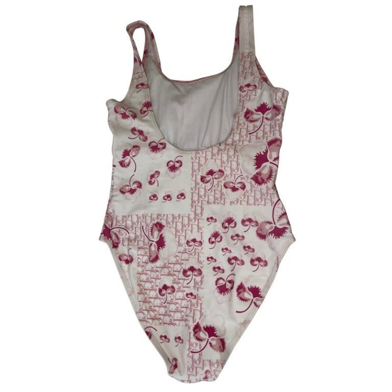 CHRISTIAN DIOR VINTAGE DIORISSIMO BATHING SUIT PINK ONE PIECE XL