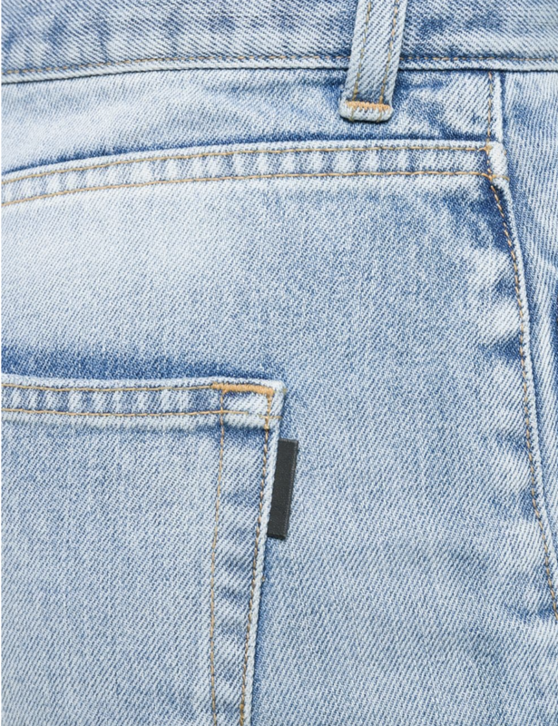 SAINT LAURENT CONTRAST STRAIGHT JEANS SKY BLUE (SIZE 24)