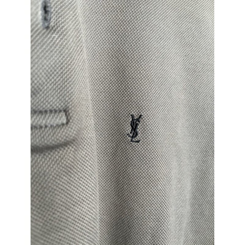 SAINT LAURENT GREY POLO LAMB SKIN COLLAR (SMALL)