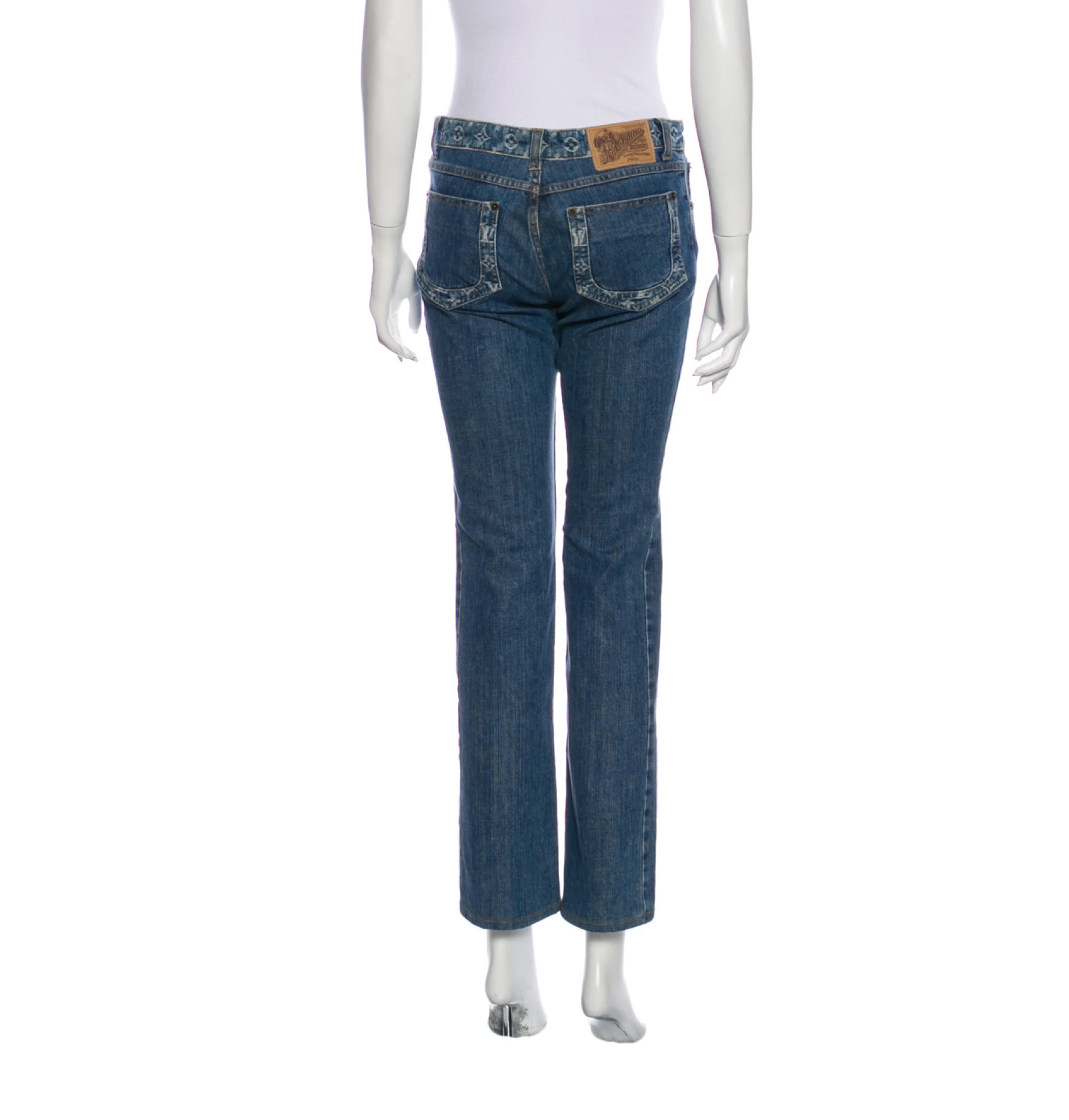 Straight jeans Louis Vuitton Navy size 36 FR in Denim - Jeans - 26144913