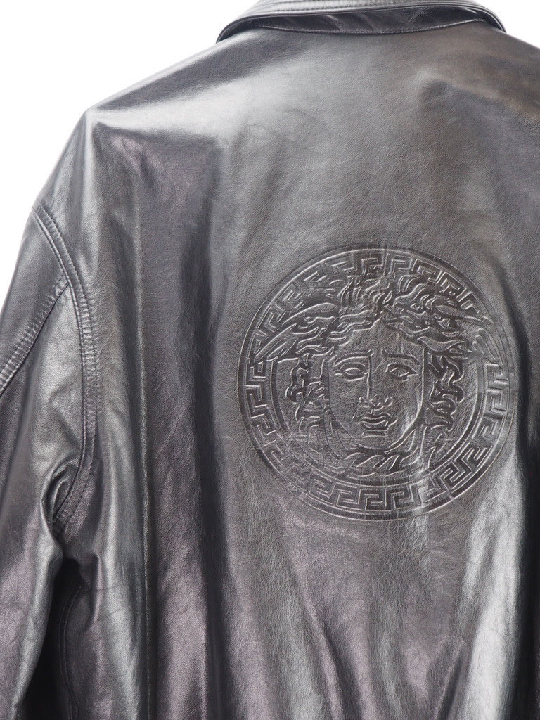 versace jeans leather jacket