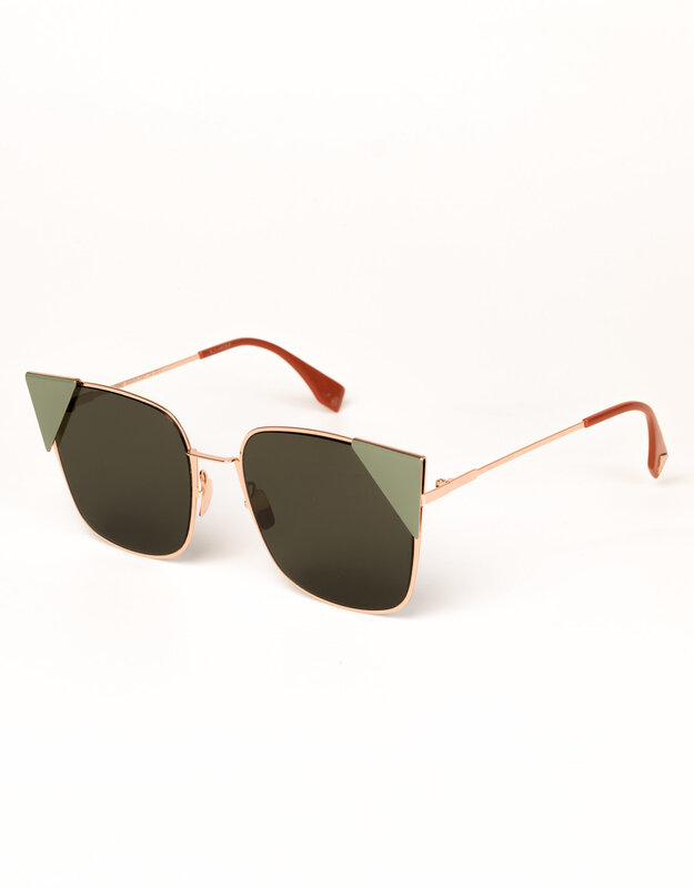 FENDI (FF 0191/S) RED GREEN GOLD SQUARE SUNGLASSES