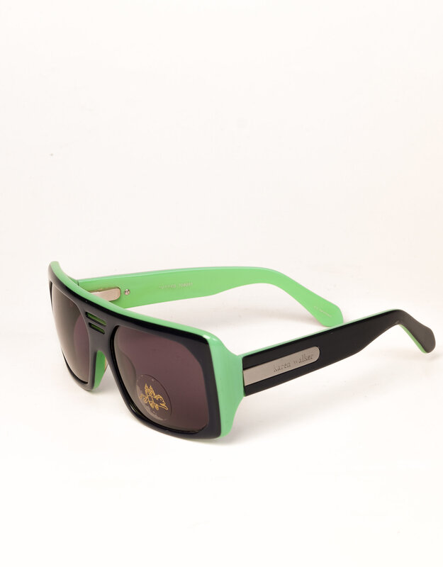 KAREN WALKER GREEN/BLACK TV EYES (708091) SUNGLASSES