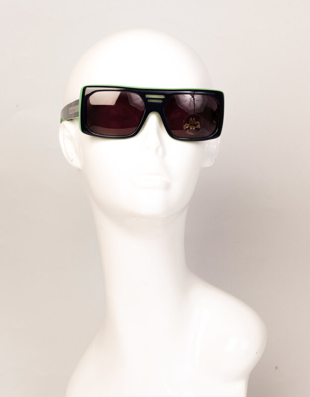 KAREN WALKER GREEN/BLACK TV EYES (708091) SUNGLASSES