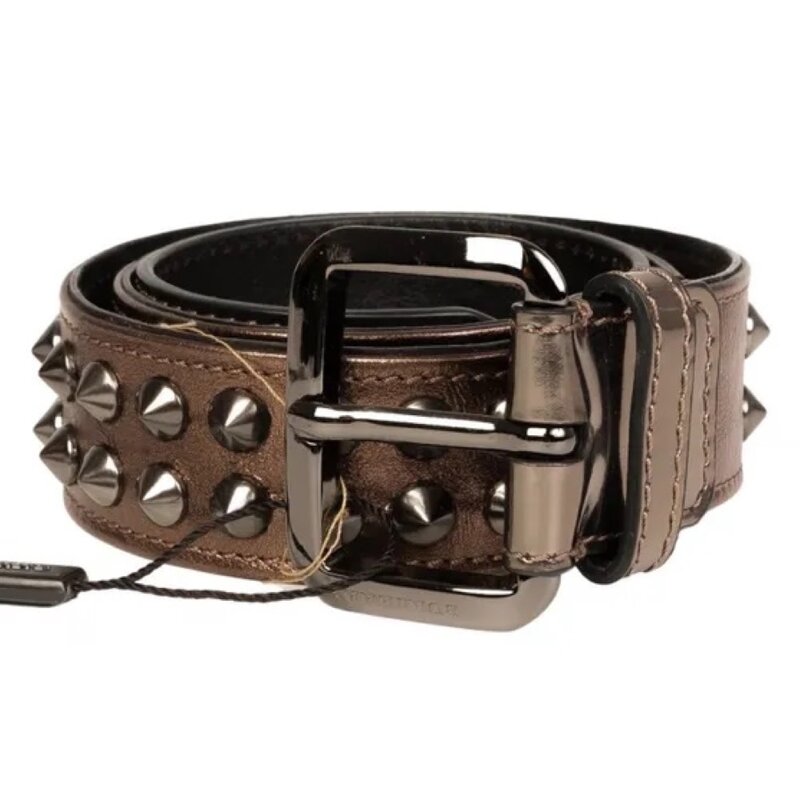 STUDDED DARK NICKEL BELT (SIZE 28/70)