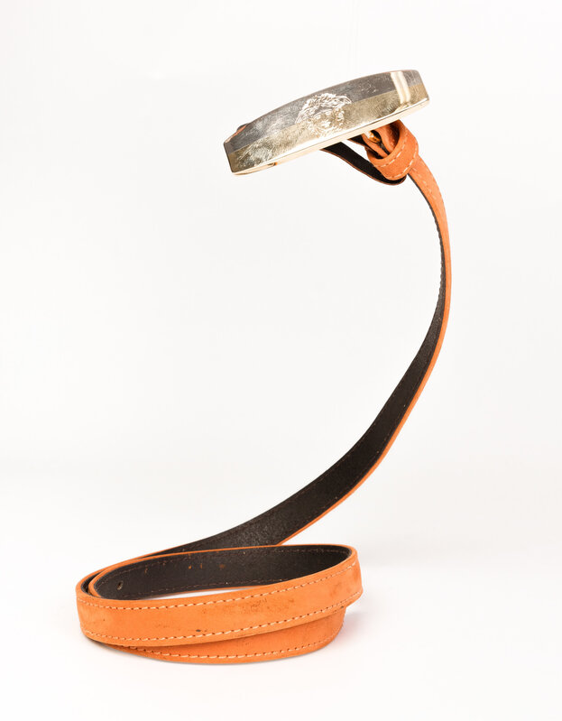 GIANNI VERSACE GIANNI VERSACE SKINNY MEDUSA BUCKLE BELT (SIZE 65/26)