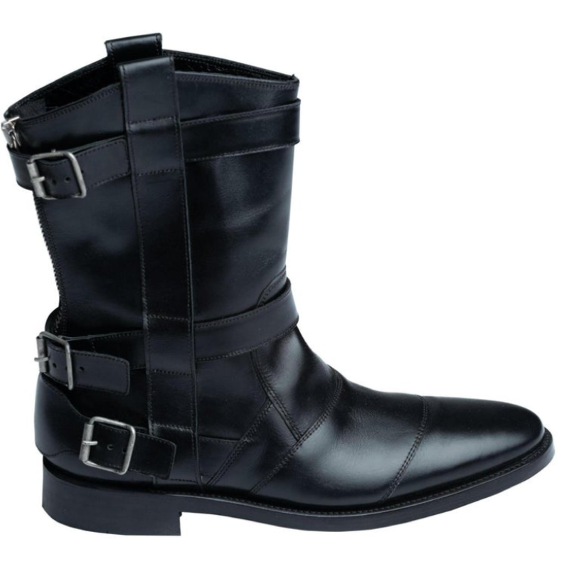 BALMAIN BLACK LEATHER BOOTS (43 EU)