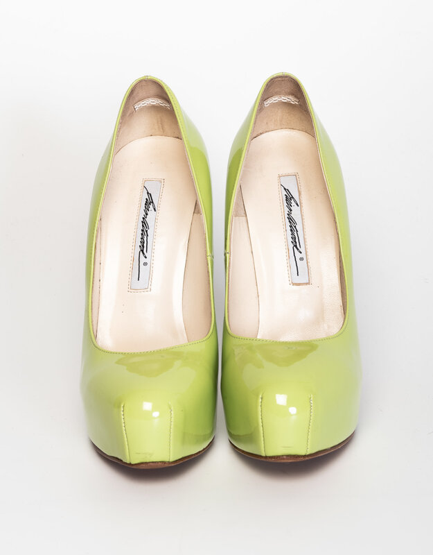 BRIAN ATWOOD BRIAN ATWOOD LIME GREEN PATENT PUMP (36 EU)