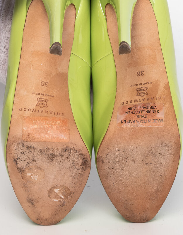 BRIAN ATWOOD BRIAN ATWOOD LIME GREEN PATENT PUMP (36 EU)