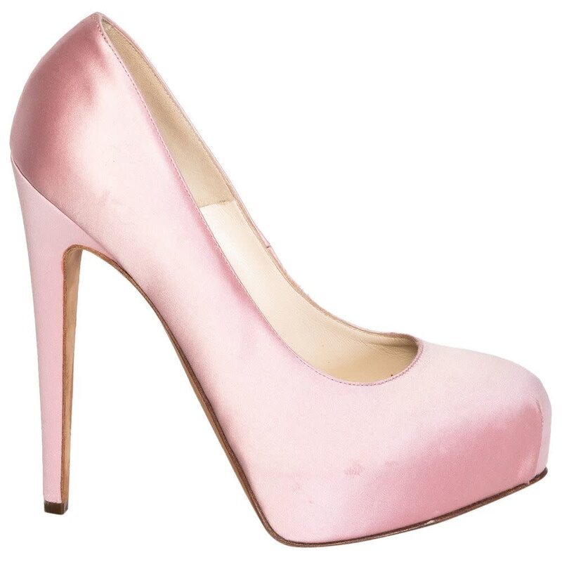 Sinead Pink Satin Platform High Heeled Sandals | Pink sandals heels,  Platform high heels, Heels