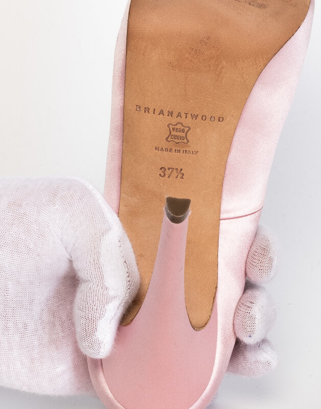 BRIAN ATWOOD BRIAN ATWOOD PINK SATIN PUMPS (37.5 EU)