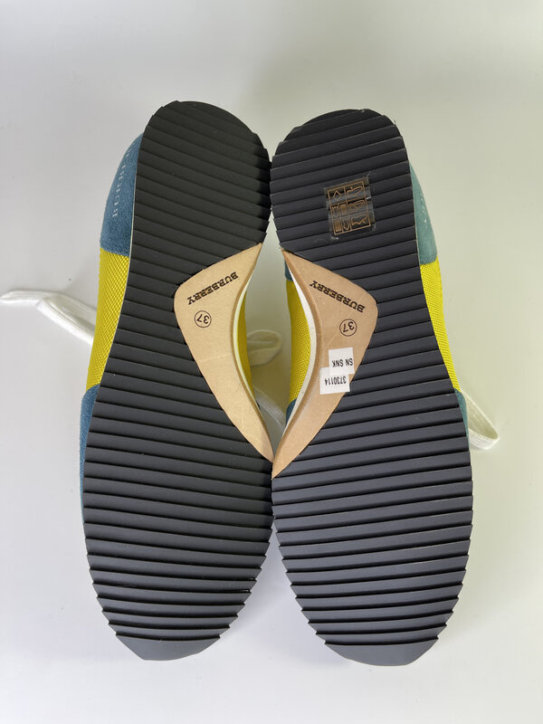 BURBERRY NYLON SUEDE POP SNEAKERS (37 EU) WOMENS